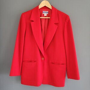 Vintage Pendelton Wool Blazer - Red - Size 10
